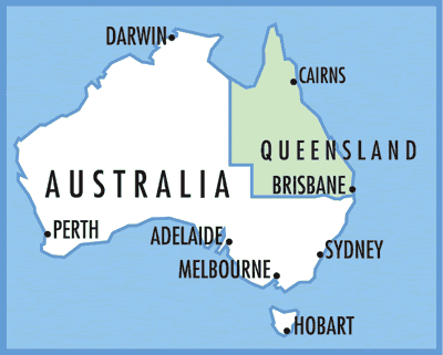 Map of Australia Outline for Tourists