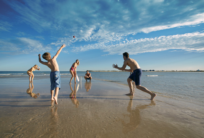 Beach Cricket at Caloundra