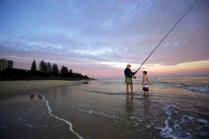 Fishing at Bulcock Beach