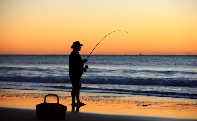 Fishing at Sunset