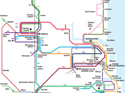 Sunshine Coast Bus Map